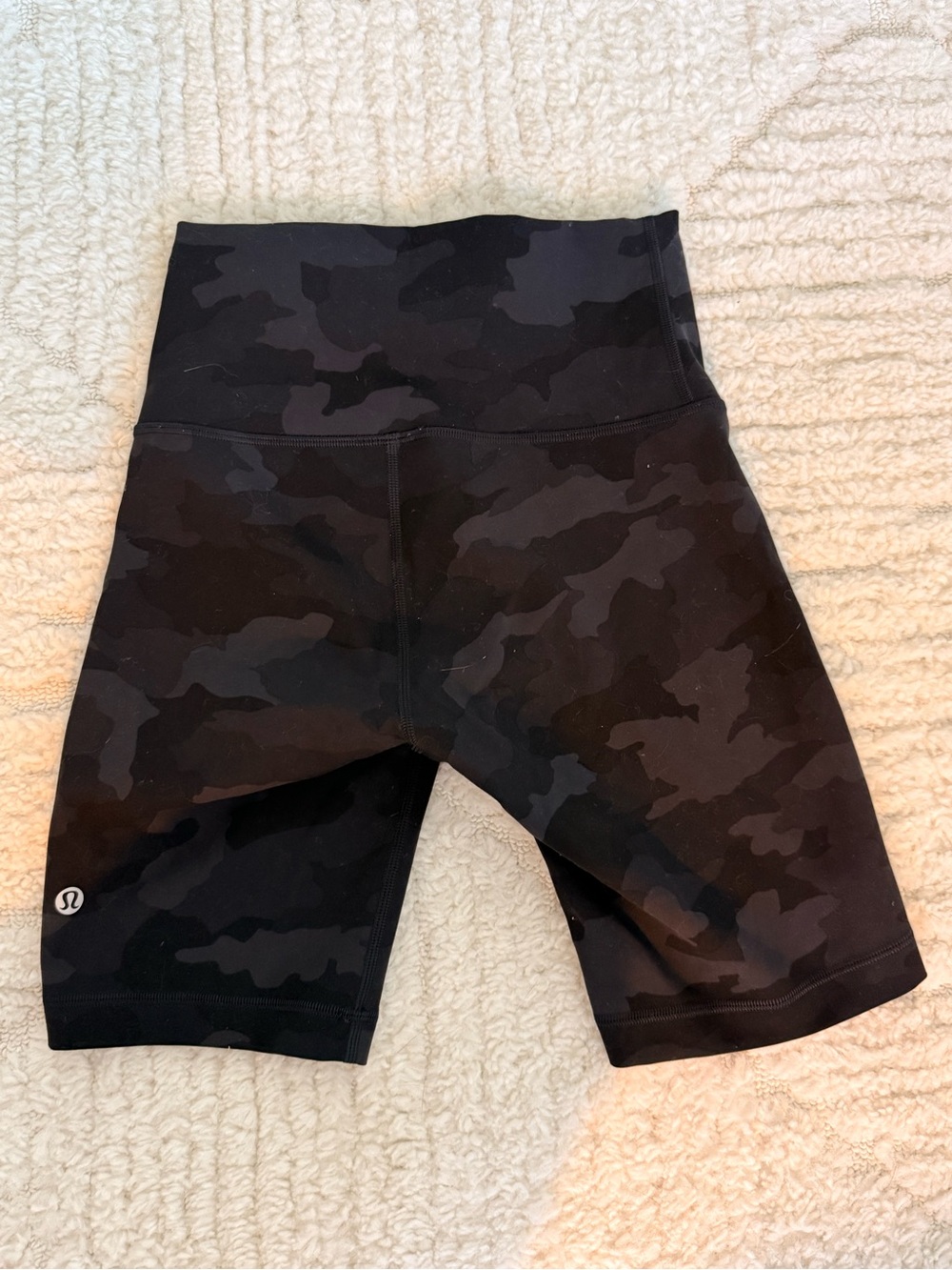 lululemon athletica Black Camo High-Rise Athletic Bike Shorts